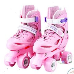 Giày Patin 4 Bánh An Toàn Cho Trẻ Em - Thiết Kế 2 Hàng Chắc Chắn, Size Từ 27-42 - Dành Cho Bé Lướt Thoải Mái!