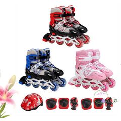 Giày Trượt Patin XIAO MA BENG cho Trẻ Em - Có Đèn Phát Sáng, Bộ Phụ Kiện An Toàn - Bền Bỉ và Tiện Lợi!