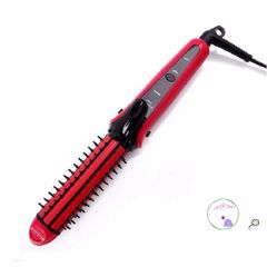 Lược Điện Tạo Kiểu Tóc Nova 8890 - 3 Trong 1 Uốn Cụp, Xoăn, Làm Phồng, Thiết Kế Thông Minh, Màu Hồng, Dễ Dàng Sử Dụng