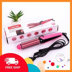 Máy Tạo Kiểu Tóc Đa Năng Nova NHC-8890 - Uốn, Duỗi, Dập Xù, Màu Hồng, Siêu Tiện Lợi Cho Các Kiểu Tóc Đẹp Hằng Ngày