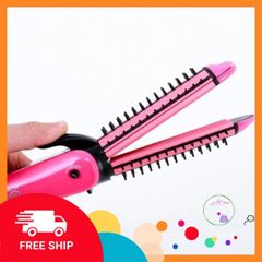 Máy Tạo Kiểu Tóc Đa Năng Nova NHC-8890 - Uốn, Duỗi, Dập Xù, Màu Hồng, Siêu Tiện Lợi Cho Các Kiểu Tóc Đẹp Hằng Ngày