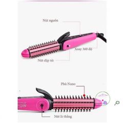 Lược điện Nova NHC-8890 3 trong 1 - Máy kẹp, uốn tóc đa năng, thiết kế nhỏ gọn, an toàn cho mọi loại tóc, dễ sử dụng.