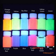 Hũ Bột Dạ Quang Nhuộm Resin Phát Sáng Trong Bóng Tối - 12 Màu Sắc Độc Đáo Cho Trang Sức Nghệ Thuật