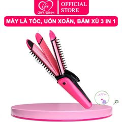 Máy Là Tóc 3 Trong 1 NOVA 8890 - Là Thẳng, Uốn Xoăn, Bấm Xù - Thiết Kế Nhỏ Gọn, An Toàn Cho Tóc, Công Nghệ Nano Bảo Vệ Tóc