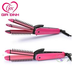 Máy Là Tóc 3 Trong 1 NOVA 8890 - Là Thẳng, Uốn Xoăn, Bấm Xù - Thiết Kế Nhỏ Gọn, An Toàn Cho Tóc, Công Nghệ Nano Bảo Vệ Tóc