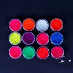 Bột Phản Quang Màu Neon - Sét 12 Màu Rắc Bột Dạ Quang Siêu Mịn 5g - Hiệu Ứng Đột Phá Cho Nghệ Thuật Tạo Kiểu Nails