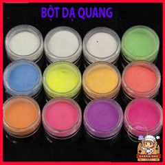 Bột dạ quang phát sáng 5gr - Pha nhựa epoxy resin và trang trí nội thất, ứng dụng trong TQ thuật, màu sắc sặc sỡ, phát sáng lâu.