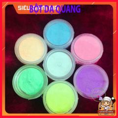 Bột Dạ Quang Hộp 5 Gram Phát Sáng Huỳnh Quang - Màu Sáng Vàng, Xanh, Hồng - Dùng Làm Sơn Minh Họa và Nghệ Thuật
