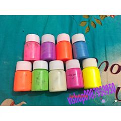 Sơn Dạ Quang Phát Sáng 9 Màu 22ml - Sơn Nước An Toàn Cho Da, Phù Hợp Vẽ Tạo Kiểu Đêm Rực Rỡ