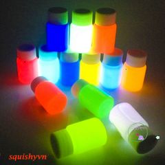 Bột Dạ Quang Siêu Sáng 20g - Phát Sáng Trong Bóng Tối, Bột Handmade Trộn Keo Trang Trí DIY An Toàn, 8 Màu Sắc Rực Rỡ