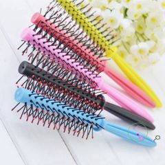 Lược tròn lô cuốn tạo kiểu đa năng 21cm - Tạo phồng dày và bồng bềnh cho tóc mềm mượt, gỡ rối hiệu quả, màu Đen và Đỏ đô.