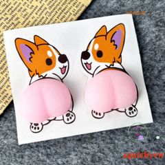 Miếng Dán Silicone Hình Mông SHIBA Đáng Yêu - Giảm Stress, Quả Đào, Mông Shin, Mông Voi, Dụng Cụ Giải Tỏa Căng Thẳng Thời Thượng