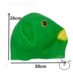Mặt Nạ Cosplay Quái Vật Cá Xanh - Phụ Kiện Halloween & Tiệc Vui Vẻ, Chất Liệu Silicon An Toàn, Phù Hợp Người Lớn