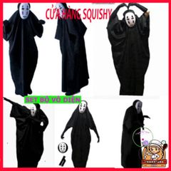 Bộ Costume Vô Diện Spirited Away - Áo Choàng Và Mặt Nạ Cosplay Cho Trẻ Em và Người Lớn - Đồ Hóa Trang Anime Chất Lượng Cao