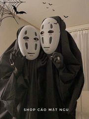 Bộ Hóa Trang Halloween Vô Diện 3 Món Cho Trẻ Em & Người Lớn - Cảm Hứng Từ Spirited Away, Áo, Mặt Nạ, Găng Tay Cosplay Thú Vị