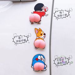 Decal 3D Hình Mông Đào Dễ Thương - Dán Bảo Vệ Mũ Bảo Hiểm, Xe, Điện Thoại Chống Va Đập, Cute & Cá Tính