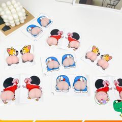 Decal 3D Hình Mông Đào Dễ Thương - Dán Bảo Vệ Mũ Bảo Hiểm, Xe, Điện Thoại Chống Va Đập, Cute & Cá Tính