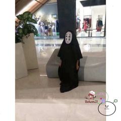Bộ Trang Phục Hóa Trang Vô Diện Kaonashi - Áo Choàng Đen, Mặt Nạ Bí Ẩn & Găng Tay - Cosplay Anime Spirited Away Cho Người Lớn & Trẻ Em
