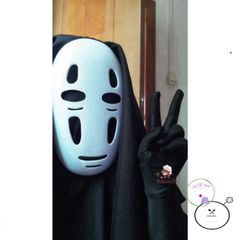 Bộ Trang Phục Hóa Trang Vô Diện Kaonashi - Áo Choàng Đen, Mặt Nạ Bí Ẩn & Găng Tay - Cosplay Anime Spirited Away Cho Người Lớn & Trẻ Em