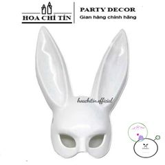 Mặt nạ Halloween Thỏ Bunny Tai Dài Đen Trắng - Phụ Kiện Hóa Trang Sexy Độc Đáo Cho Tiệc Hội Hóa Trang
