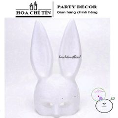 Mặt nạ Halloween Thỏ Bunny Tai Dài Đen Trắng - Phụ Kiện Hóa Trang Sexy Độc Đáo Cho Tiệc Hội Hóa Trang