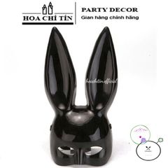 Mặt nạ Halloween Thỏ Bunny Tai Dài Đen Trắng - Phụ Kiện Hóa Trang Sexy Độc Đáo Cho Tiệc Hội Hóa Trang