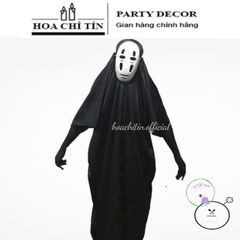 Bộ Trang Phục Halloween Vô Diện Đen - Áo Choàng, Mặt Nạ & Găng Tay Cho Bữa Tiệc Hóa Trang, Cosplay Thú Vị