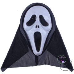 Áo Hoodie Scream Ma Quái Kèm Mặt Nạ Đen - Phụ Kiện Halloween Độc Đáo Cho Fans Kinh Dị