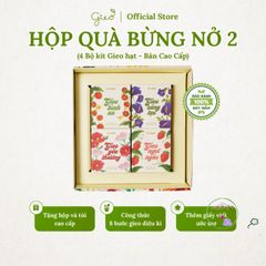 Bộ quà tặng Gieo hạt Bừng nở - 4 Bộ kit trồng cây cao cấp kèm hướng dẫn gieo hạt và quà tặng bất ngờ cho người yêu thiên nhiên