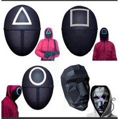 Mặt Nạ Squid Game - Đồ Trang Trí Halloween và Trung Thu - Mặt Nạ Cosplay An Toàn, Thoải Mái cho Bé và Người Lớn