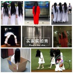 Tóc Giả Dài 70cm Màu Trắng - Phụ Kiện Hóa Trang Halloween & TikTok, Thời Trang Kỳ Bí Cho Dịp Lễ Hội
