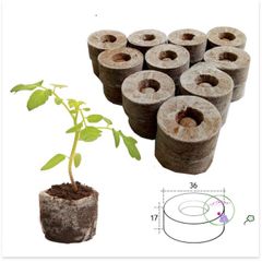 100 Viên Nén Xơ Dừa ươm Hạt - Giúp Nảy Mầm và Phát Triển Cây Trồng Tự Nhiên, Thân Thiện Môi Trường, Dễ Sử Dụng