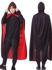 Áo choàng ma cà rồng đỏ đen Dracula 2 lớp kèm mặt nạ - Trang phục Halloween cho bé nhiều kích cỡ 80/90/120/140cm