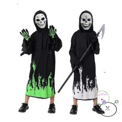 Bộ Đồ Halloween Thần Chết - Áo Choàng Bí Ẩn, Mặt Nạ, Bao Tay và Lưỡi Hái - Trang Phục Hóa Trang Độc Đáo