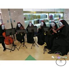 Bộ hóa trang áo choàng đen và mặt nạ vô diện LUC55 - Set Halloween cho trẻ em và người lớn, chất liệu bền, dễ sử dụng