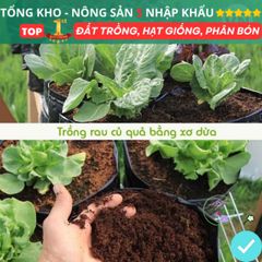 Bộ 5 Viên Nén Xơ Dừa Trồng Cây Hữu Cơ + Tặng Hạt Giống F1 - Giải Pháp Tiện Lợi Cho Rau Hoa, Cây Ăn Quả, Dinh Dưỡng Tự Nhiên