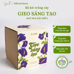 Bộ Dụng Cụ Trồng Cây Ô-Seed - Khởi Đầu Sáng Tạo với Hạt Hoa Đậu Biếc, Chậu Xơ Dừa và Hướng Dẫn Gieo Hạt