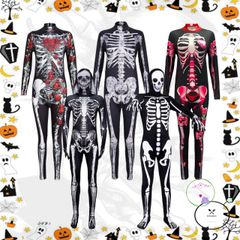 Set Trang Phục Thần Chết Halloween Cho Người Lớn và Trẻ Em - Cosplay Đầu Lâu Huyền Bí - Thời Trang Ma Quái 2023