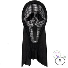 Bộ đồ hóa trang Scream Halloween - Áo choàng đen và mũ trùm đầu, Huyền bí, Phong cách Cosplay cho Tiệc Halloween