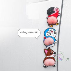 Miếng Dán Silicon Hoạt Hình PVC Chất Lượng Cao - Trang Trí Xe Hơi & Điện Thoại, Chống Va Đập Dễ Thương