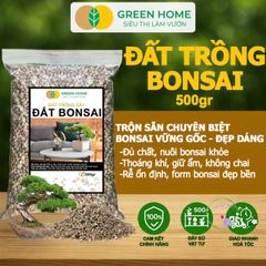 Đất Trồng Bonsai GreenHome 500Gr - Hỗn Hợp Giữ Ẩm Tối Ưu, Thoáng Khí Tự Nhiên, Dinh Dưỡng Đầy Đủ Cho Cây Cảnh