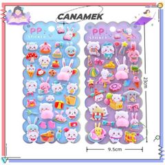 Dán 3D Động Vật Mềm Mại CANAMEK - Miếng Dán Trang Trí Ốp Lưng Điện Thoại & Đồ Dùng Học Tập Ngộ Nghĩnh, Giảm Căng Thẳng