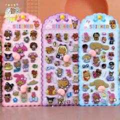 Miếng Dán 3D Hello Kitty Dễ Thương - Quà Tặng Trang Trí DIY cho Laptop và Sổ Lưu Niệm - Giảm Căng Thẳng, Chất Liệu Cao Cấp