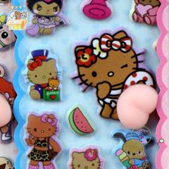 Miếng Dán 3D Hello Kitty Dễ Thương - Quà Tặng Trang Trí DIY cho Laptop và Sổ Lưu Niệm - Giảm Căng Thẳng, Chất Liệu Cao Cấp