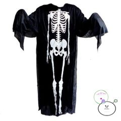 Bộ Trang Phục Thần Chết Halloween - Áo Xương và Mặt Nạ Ma Hóa Trang Cho Tiệc và Chụp Ảnh Ma Quái
