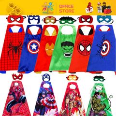 Bộ Áo Choàng Siêu Anh Hùng Người Nhện & Nàng Elsa Kèm Mặt Nạ - Trang Phục Cosplay Halloween Trung Thu Cho Trẻ Em