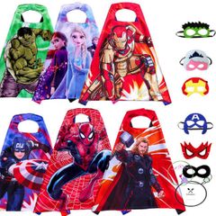 Bộ Áo Choàng Siêu Anh Hùng Người Nhện & Nàng Elsa Kèm Mặt Nạ - Trang Phục Cosplay Halloween Trung Thu Cho Trẻ Em