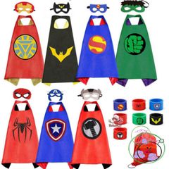 Bộ đồ hóa trang Ironman cho trẻ em - Áo choàng siêu anh hùng kèm mặt nạ, chất liệu cotton an toàn, phù hợp cho bé 2-8 tuổi