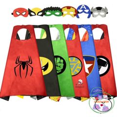 Bộ đồ hóa trang Ironman cho trẻ em - Áo choàng siêu anh hùng kèm mặt nạ, chất liệu cotton an toàn, phù hợp cho bé 2-8 tuổi