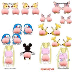 Decal Silicon Hình Mông Đào - Sticker Dán Laptop Dễ Thương Mochi Squishy Chống Xước, Giảm Stress, Trang Trí Sáng Tạo